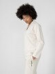 OUTHORN Women's plain v-neck longsleeve - cream 2