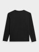 OUTHORN Women's plain v-neck longsleeve deep black 5