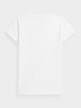 OUTHORN Women's plain V-neck T-shirt white 6