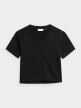 OUTHORN Women's V-neck T-shirt deep black 4