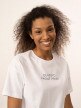OUTHORN Women's oversize T-shirt with print white 2