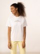 OUTHORN Women's oversize T-shirt with print white