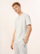 OUTHORN Men's oversize T-shirt with print warm light gray 2