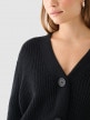 OUTHORN Women's cotton cardigan deep black 4