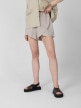 OUTHORN Women's woven linen shorts - beige beige 2