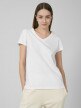 OUTHORN Women's plain V-neck T-shirt white 2