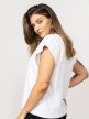 OUTHORN Women's oversize plain T-shirt white 5