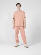 OUTHORN Men's oversize T-shirt with embroidery - coral powder coral 2