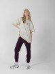 OUTHORN Women's oversize T-shirt with print - cream 2