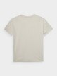 OUTHORN Women's oversize T-shirt with print - cream 6