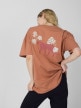 OUTHORN Women's oversize T-shirt with print - orange orange 5