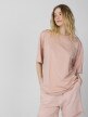 OUTHORN Women's oversize T-shirt with print - pink light pink 3