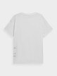 OUTHORN Women's oversize t-shirt with print white 5