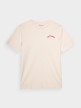 OUTHORN Men's T-shirt with embroidery - cream 4