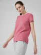 OUTHORN Women's T-shirt with print dark pink