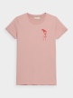 OUTHORN Women's t-shirt with print light pink 4