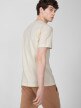 OUTHORN Men's T-shirt with print - cream 4