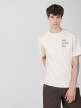 OUTHORN Men's Tshirt with print  cream