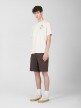 OUTHORN Men's T-shirt with print - cream 2