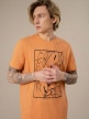 OUTHORN Men's t-shirt with print salmon pink