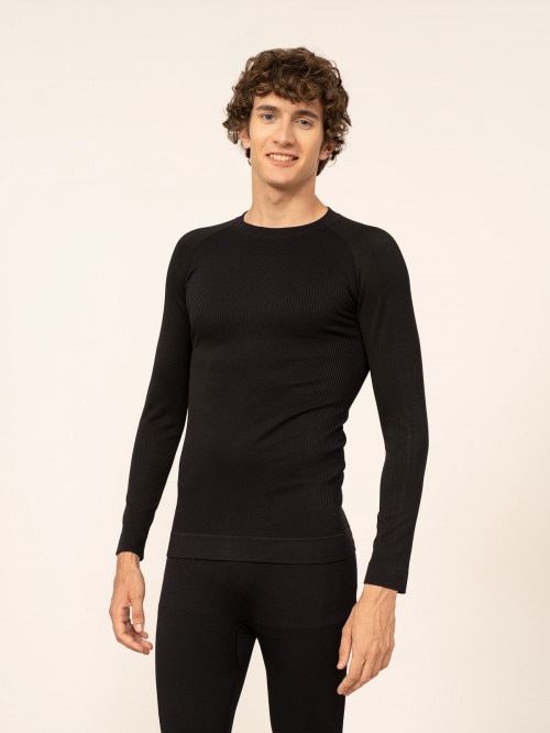 OUTHORN Men's seamless thermoactive underwear (top) deep black
