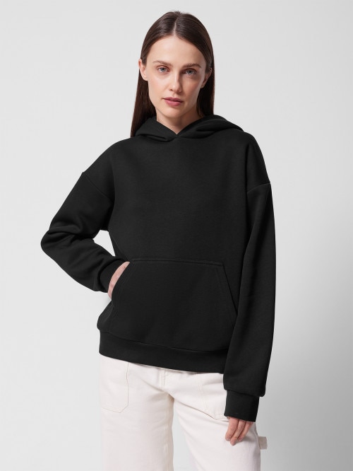 OUTHORN Women's oversize hoodie deep black