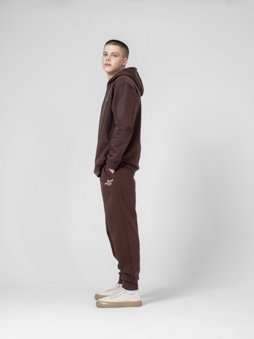 OUTHORN Men's oversize hoodie  brown