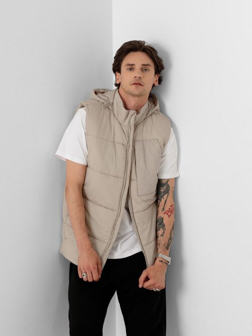 OUTHORN Men's synthetic down vest beige