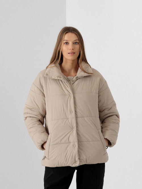 Women's synthetic down jacket beige
