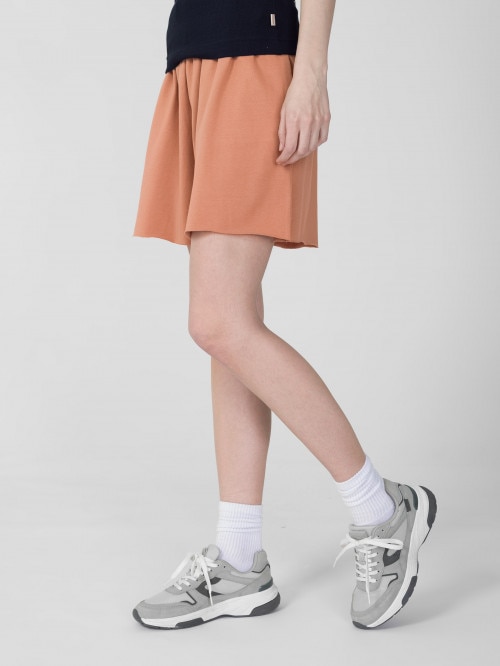 Women's loose-fitting shorts - orange