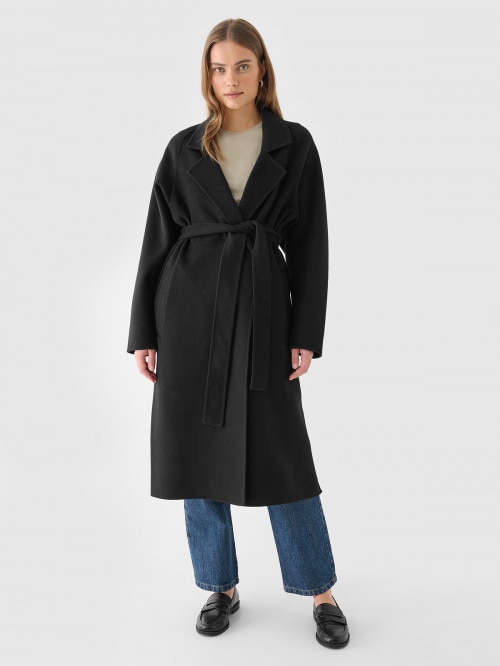 OUTHORN Women's woolen coat deep black