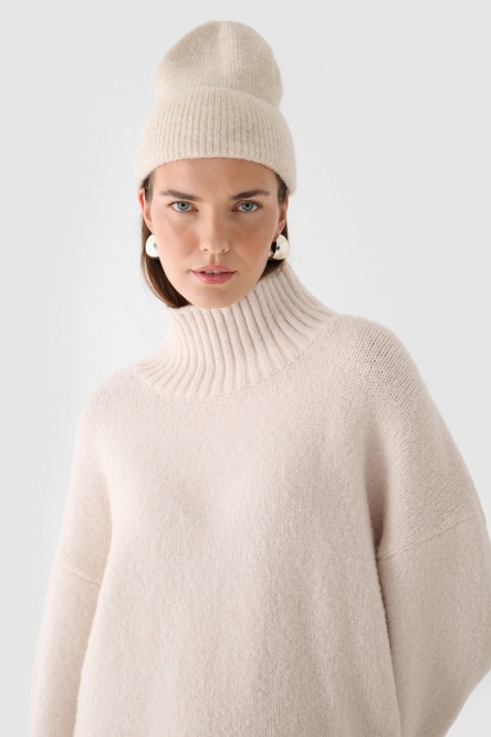 OUTHORN Women's oversize turtleneck with wool and alpaca