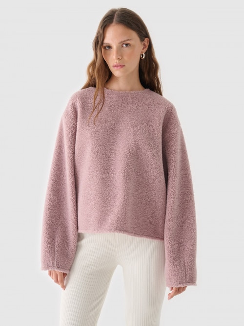 OUTHORN Women's sherpa fleece light pink