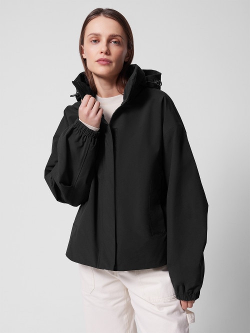 OUTHORN Women's oversize transitional jacket deep black
