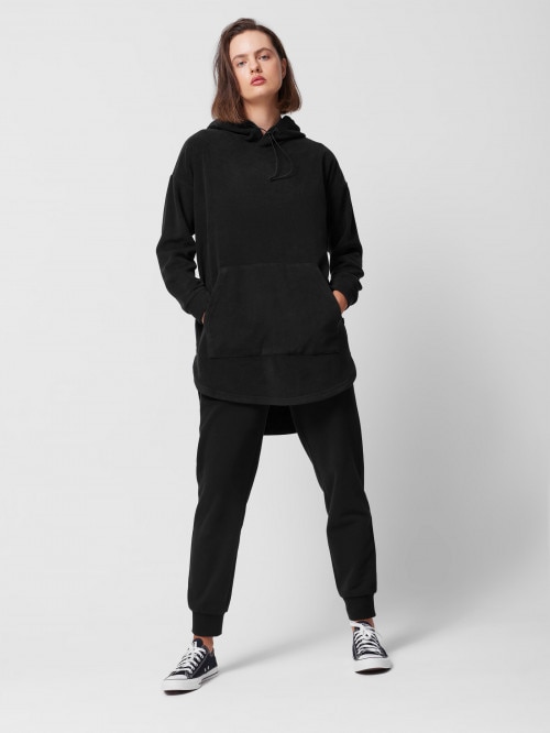 OUTHORN Women's pullover fleece with hood deep black