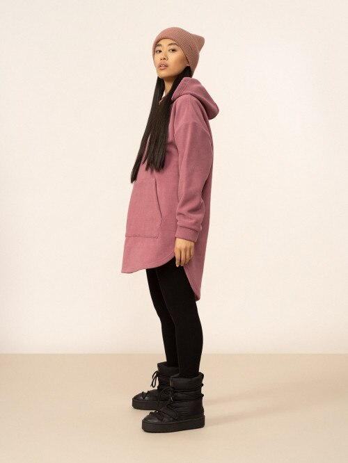 Women's pullover fleece with hood