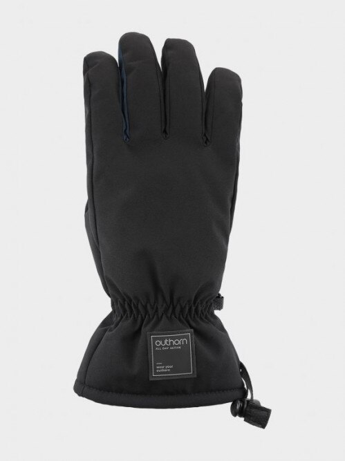 Men's ski gloves  deep black
