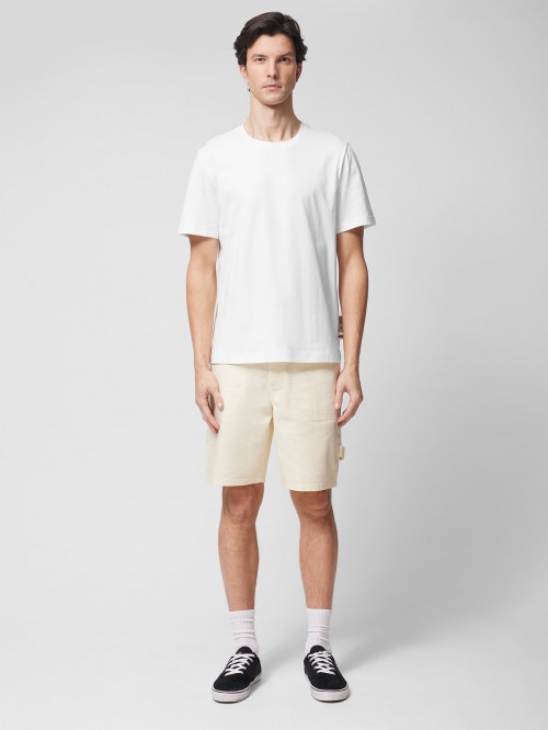 OUTHORN Men's jeans shorts cream