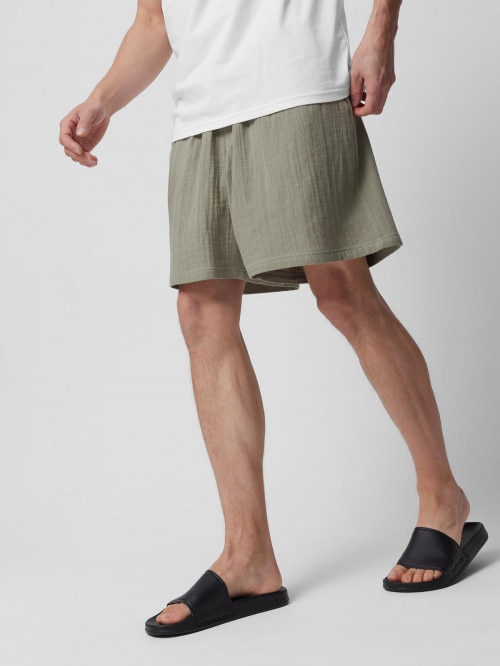 Men's cotton muslin shorts - mint