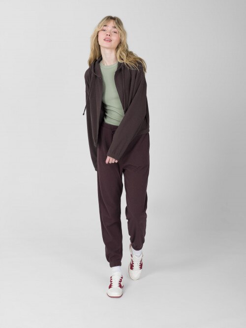 Women's waffle knit trousers - purple