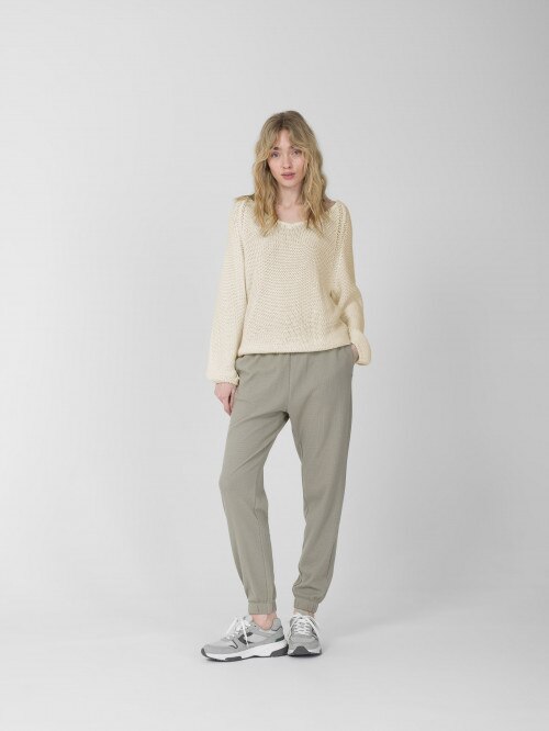 Women's waffle knit trousers  mint