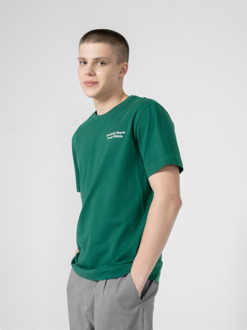 Men's T-shirt with embroidery - green