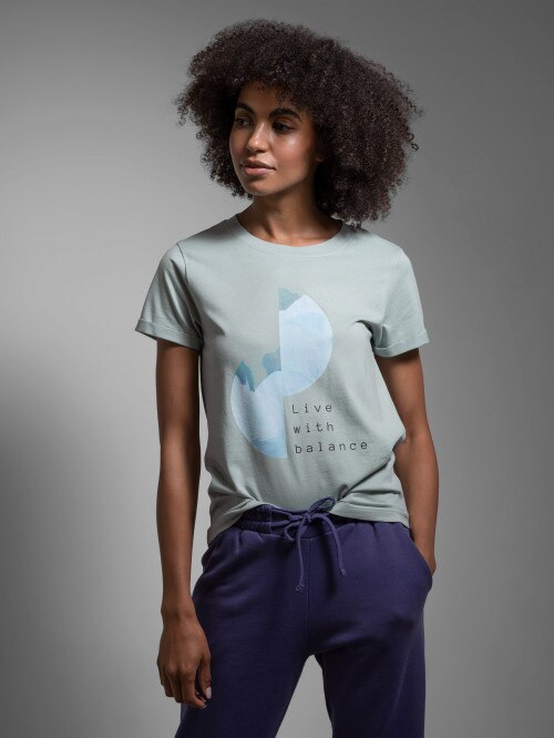 Women's tshirt with print light blue
