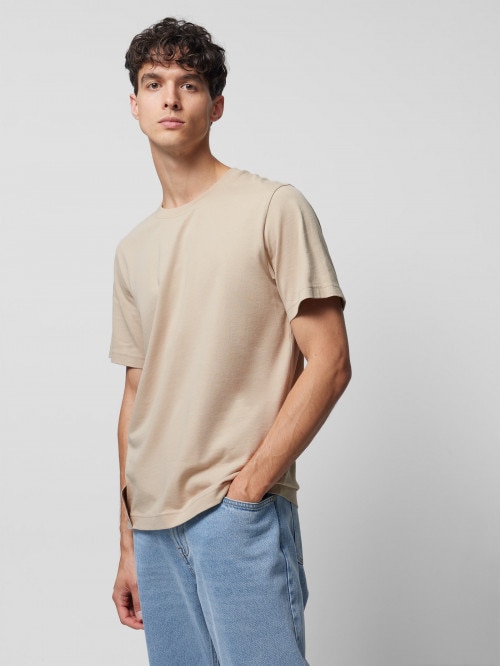 OUTHORN Men's Tshirt with print beige