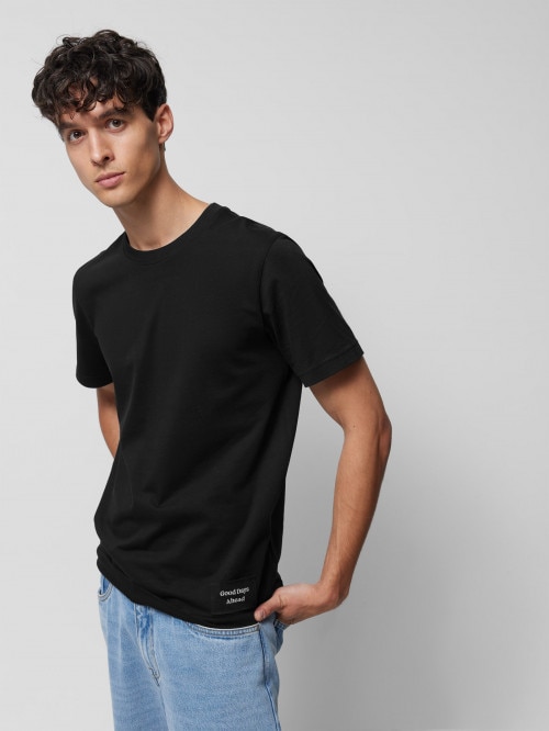 OUTHORN Men's Tshirt with print deep black