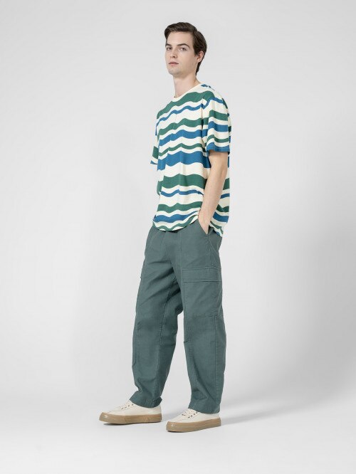 Men's T-shirt with print - olive