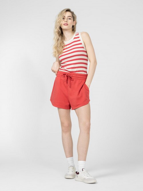 Women's striped top - red