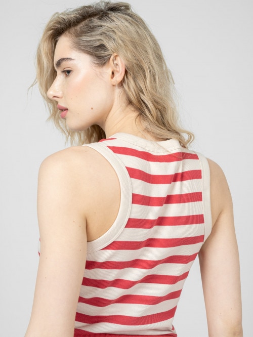 OUTHORN Women's striped top  red red